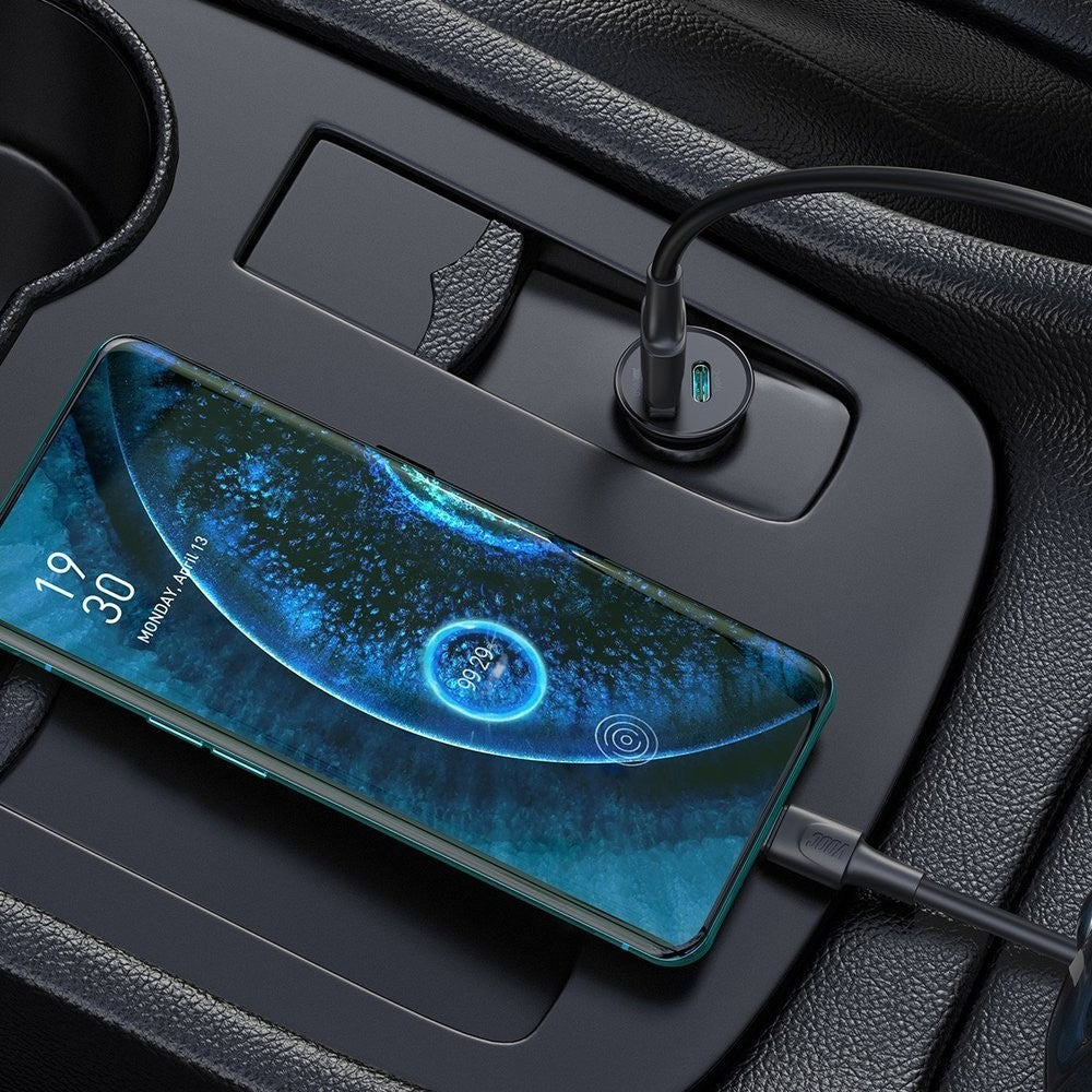Techly IUSB2-CAR5-AC38W Chargeur de voiture USB-C & USB-A 38W/3A 5-12V