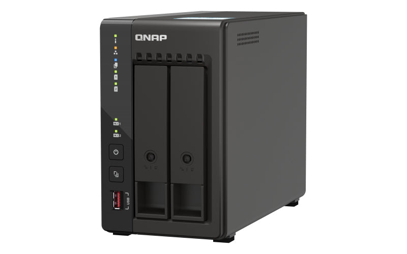 QNAP TS-253E-8G 2-bay desktop NAS Intel Celeron J6412 4C 2.0GHz burst 2.6GHz onboard 8Go RAM 2xHDMI 1.4b 2xM.2 2280 PCIe slots