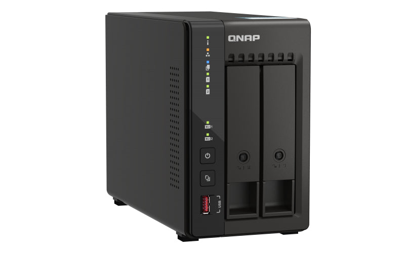QNAP TS-253E-8G 2-bay desktop NAS Intel Celeron J6412 4C 2.0GHz burst 2.6GHz onboard 8Go RAM 2xHDMI 1.4b 2xM.2 2280 PCIe slots