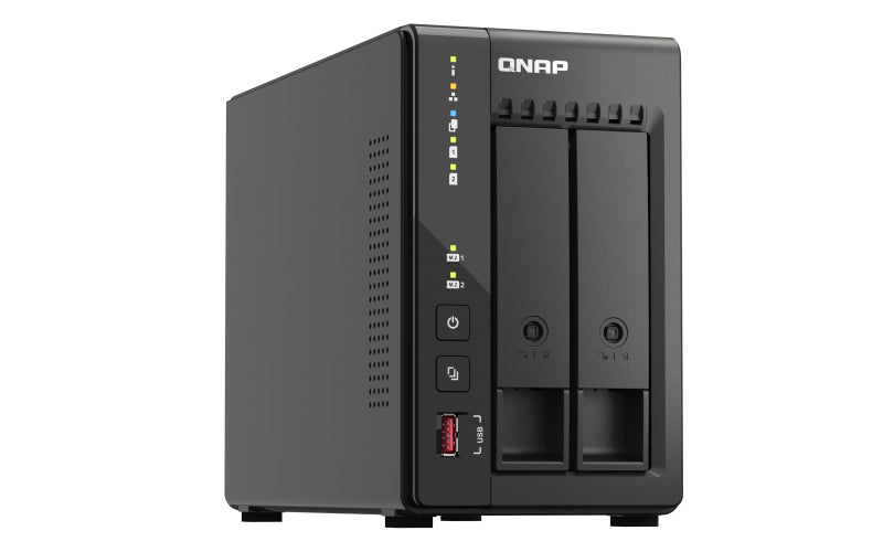 QNAP TS-253E-8G 2-bay desktop NAS Intel Celeron J6412 4C 2.0GHz burst 2.6GHz onboard 8Go RAM 2xHDMI 1.4b 2xM.2 2280 PCIe slots