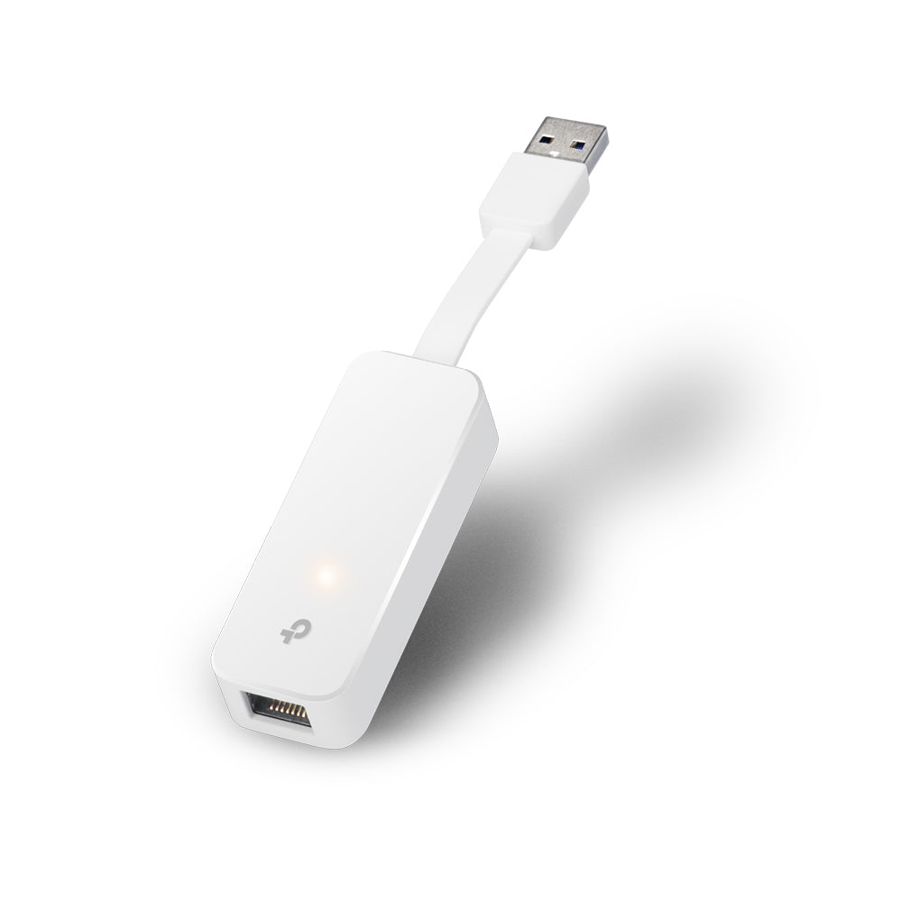 TP-LINK USB 3.0 to Gigabit Ethernet Adapter, 1 port USB 3.0 connector and 1 port Ethernet port