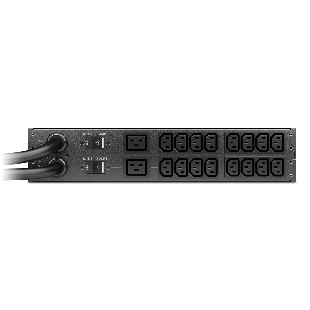 APC NetShelter Automatic transfer switch Rack AC 207-253V 7400VA 1-phase Ethernet 10/100/1000 USB oc 18 2U 2.43m cord Black