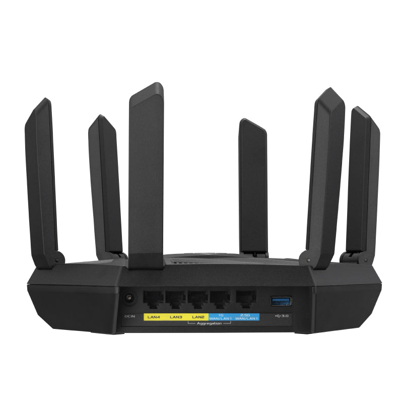 ASUS RT-AXE7800 Tri-Band WiFi 6E Router 6GHz Band Safe Browsing AiProtection Pro 2.5G Port Link Aggregation