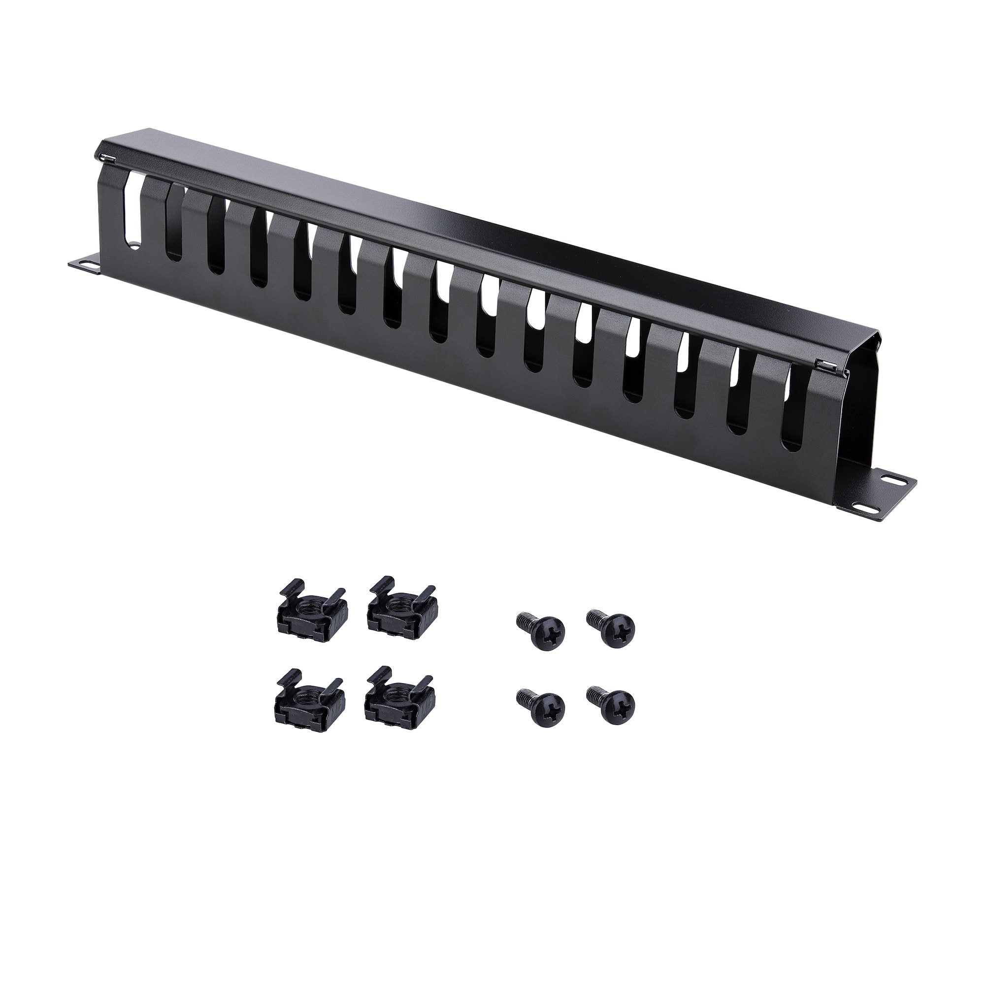 1U Finger Duct Cable Manager w/Cover