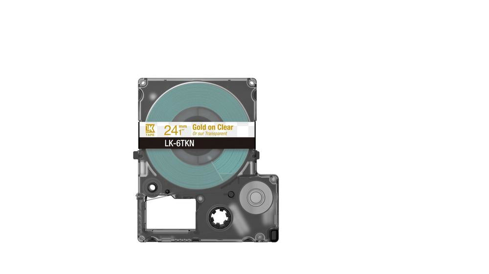 EPSON Metallic Tape Clear/Gold 24mm 9m LK-6TKN