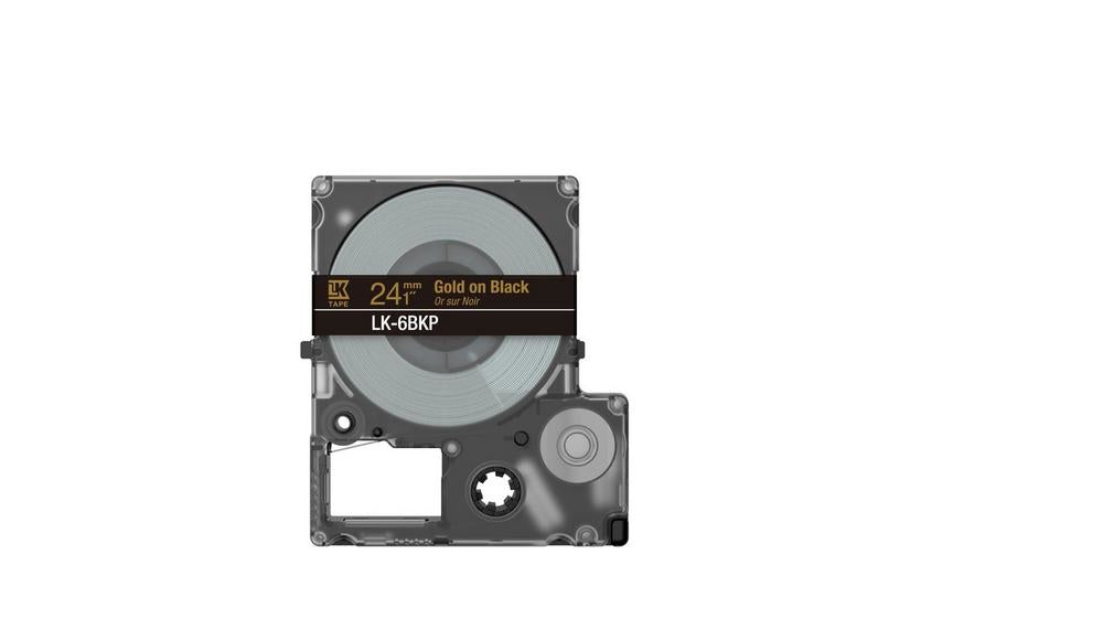 EPSON Metallic Tape Black/Gold 24mm 9m LK-6BKP