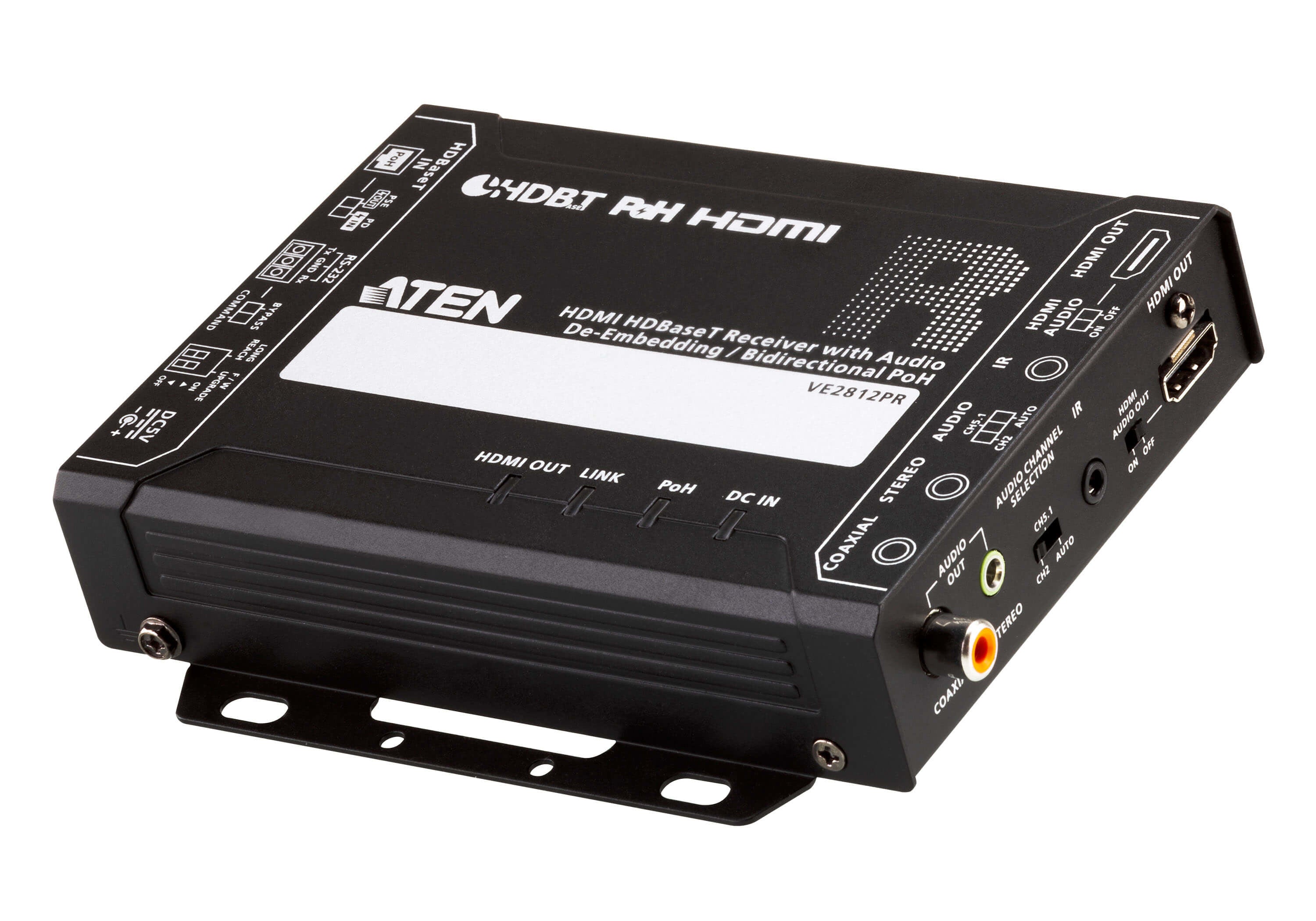 ATEN VE2812PR récepteur HDBaseT avec extraction audio / PoH bidirectionnel