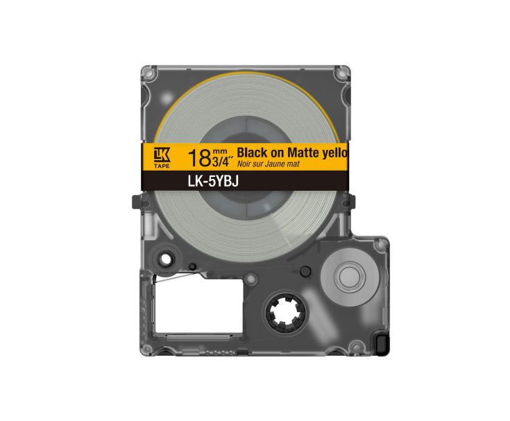 EPSON Matte Tape Yellow/Black 18mm 8m LK-5YBJ
