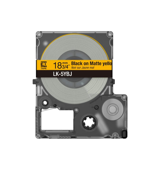 EPSON Matte Tape Yellow/Black 12mm 8m LK-4YBJ