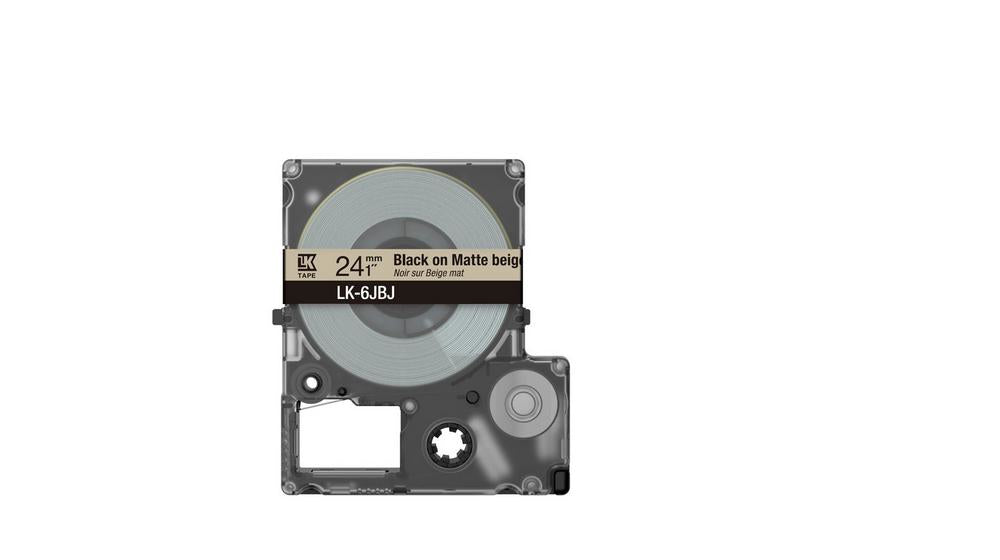 EPSON Matte Tape Beige/Black 24mm 8m LK-6JBJ