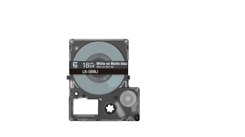 EPSON Matte Tape Black/White 18mm 8m LK-5BWJ