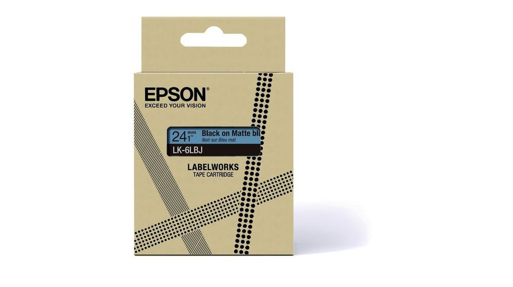 EPSON Matte Tape Blue/Black 24mm 8m LK-6LBJ