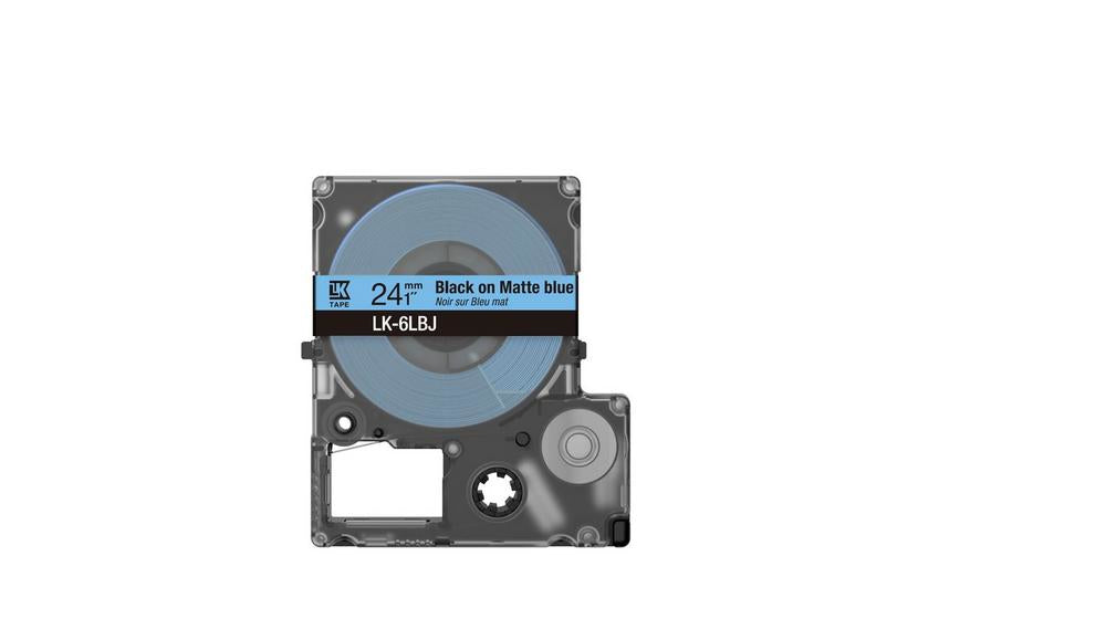 EPSON Matte Tape Blue/Black 24mm 8m LK-6LBJ