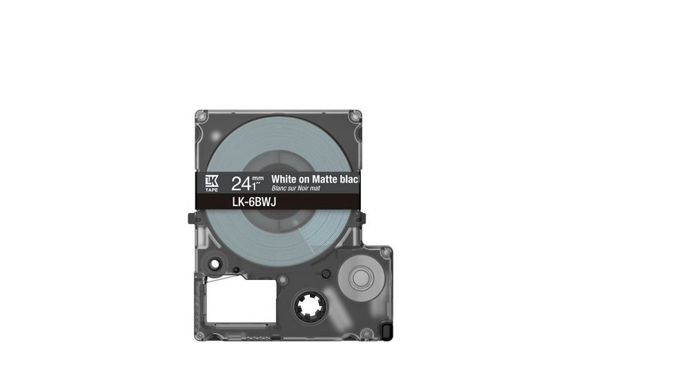 EPSON Matte Tape Black/White 24mm 8m LK-6BWJ