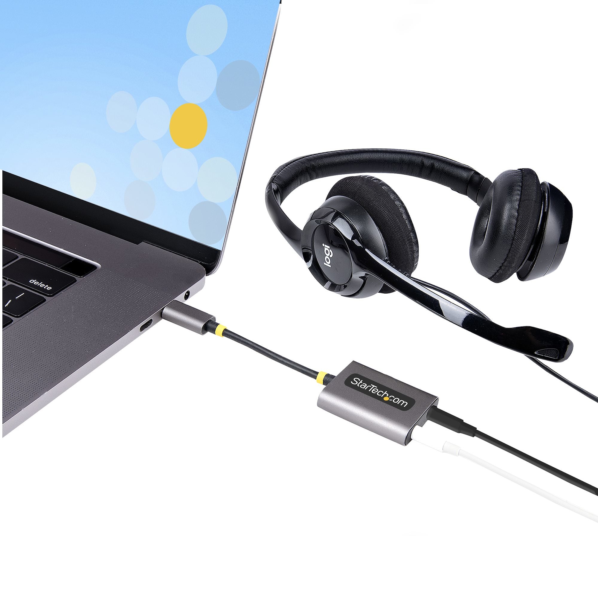 USB-C Headphone Splitter/Dongle with Mic