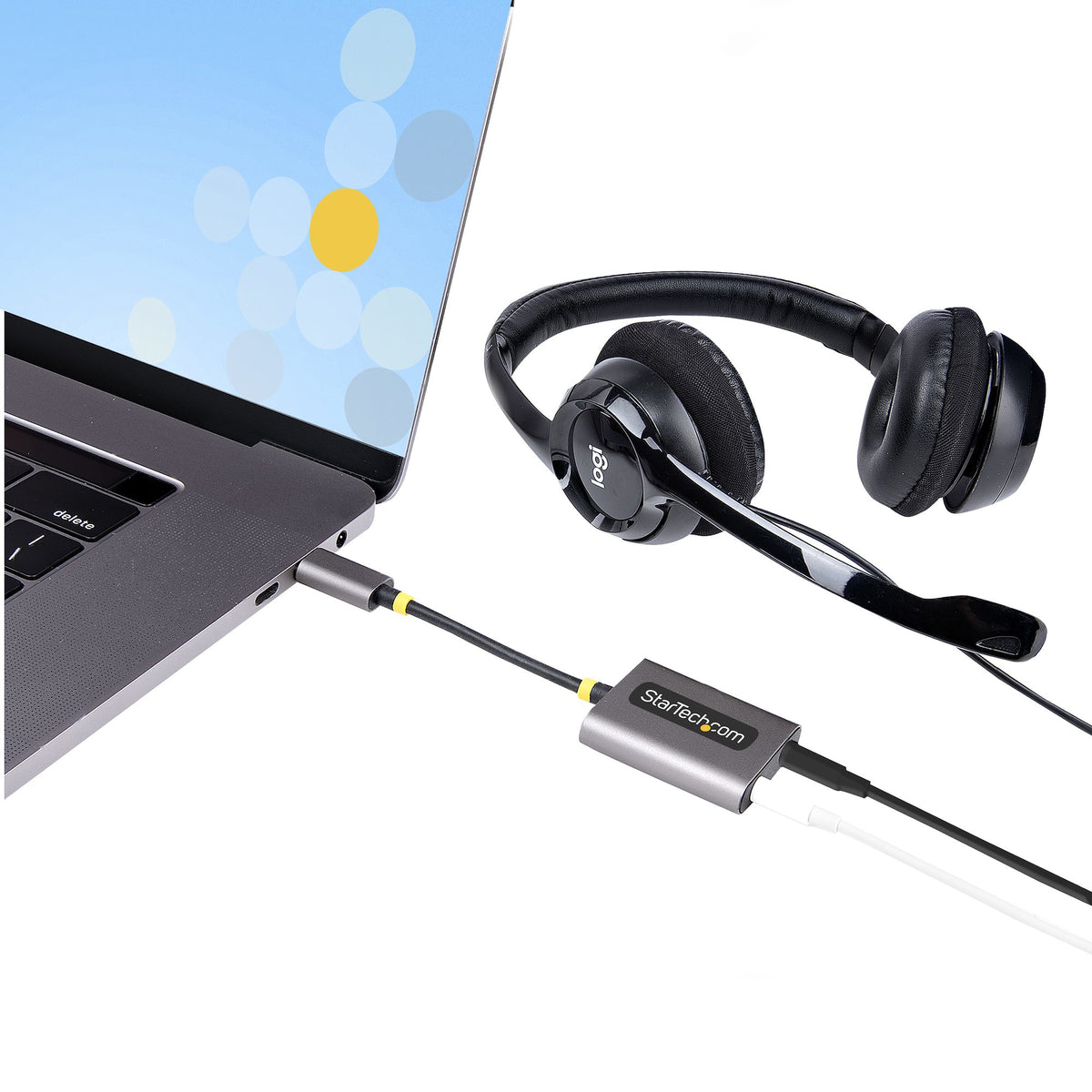 USB-C Headphone Splitter/Dongle with Mic