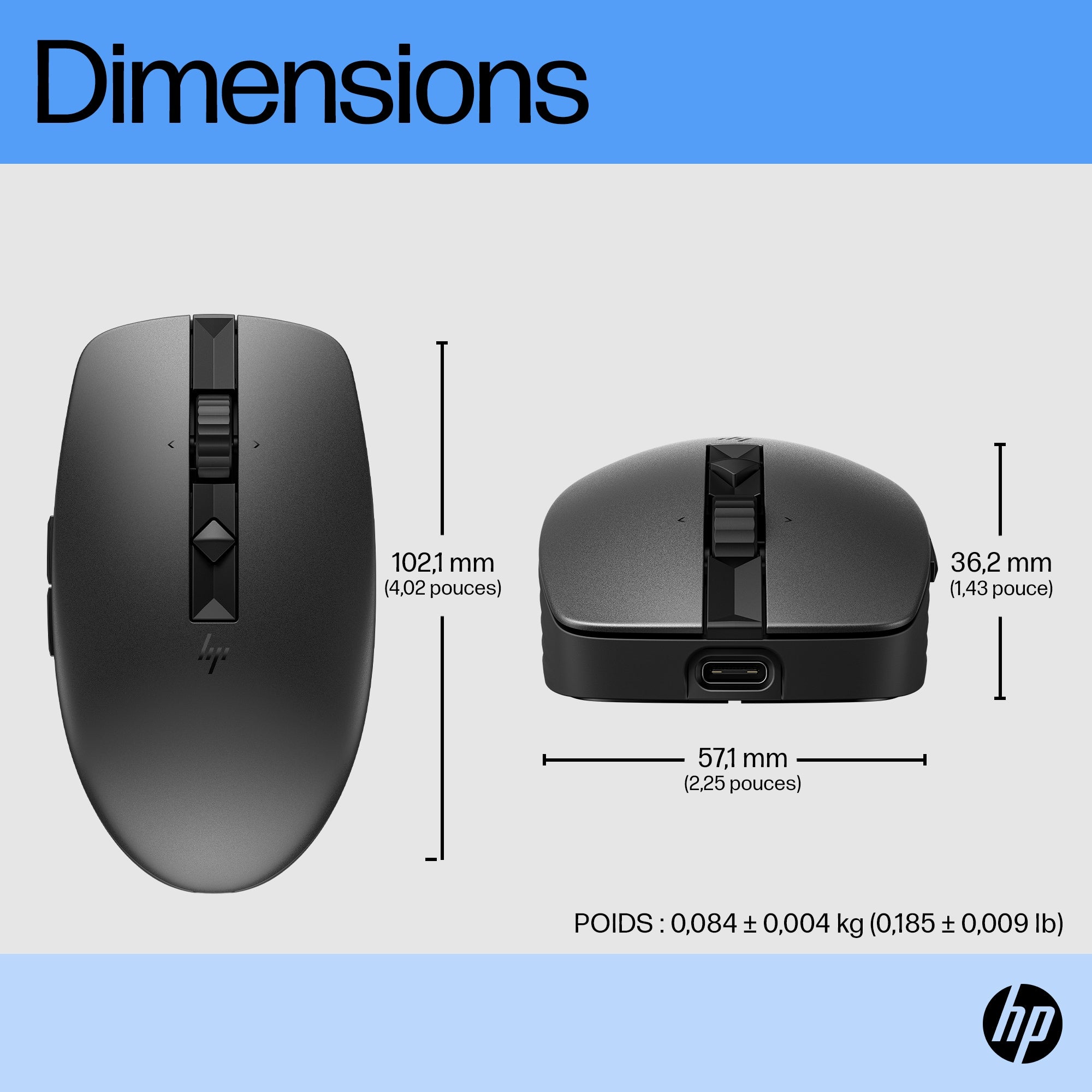 HP 710 RECHBL Silent SLV Bluetooth Mouse