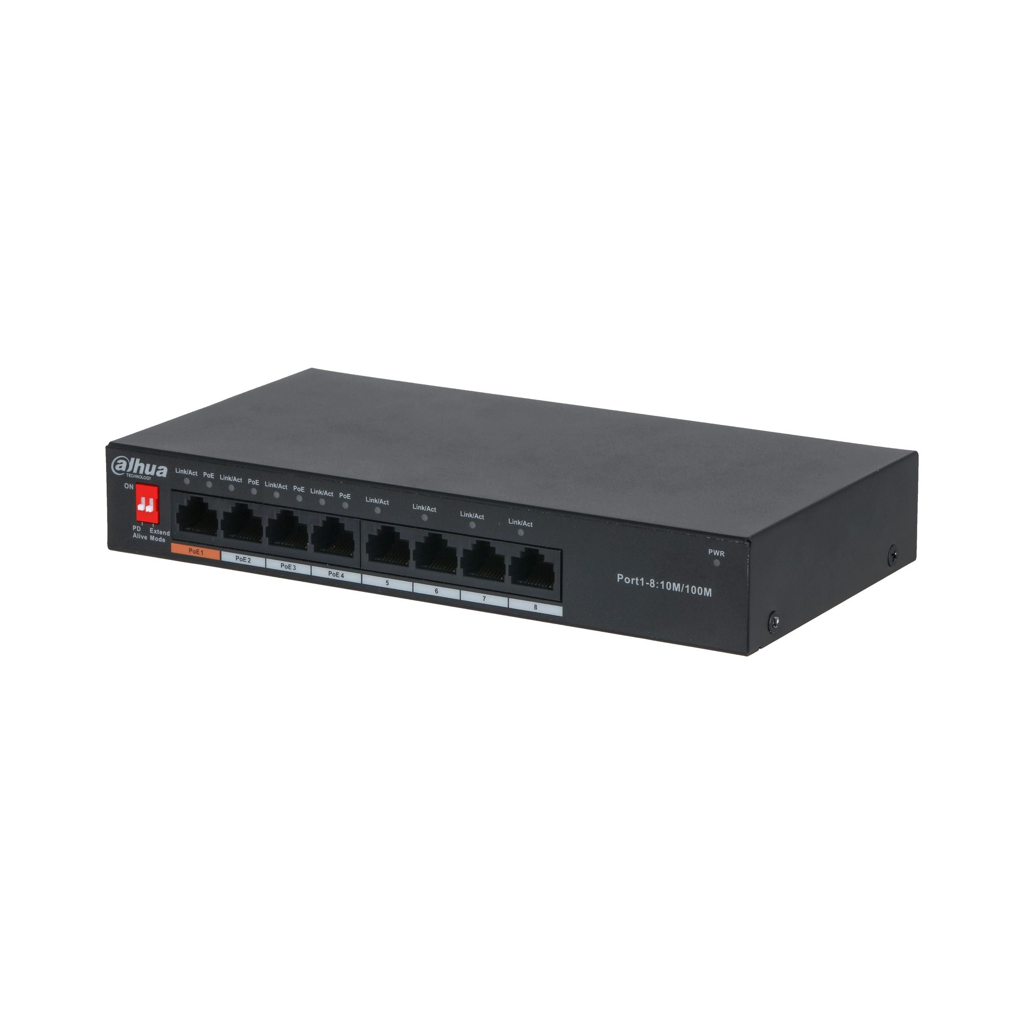 DAHUA- Switch 8 ports PoE budget 60W - DH-PFS3008-8ET-60