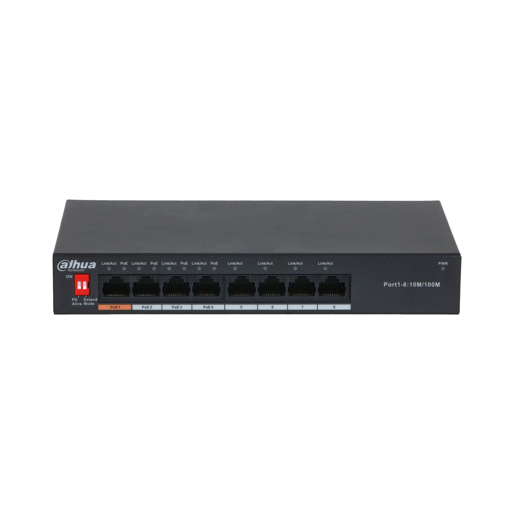 DAHUA- Switch 8 ports PoE budget 60W - DH-PFS3008-8ET-60