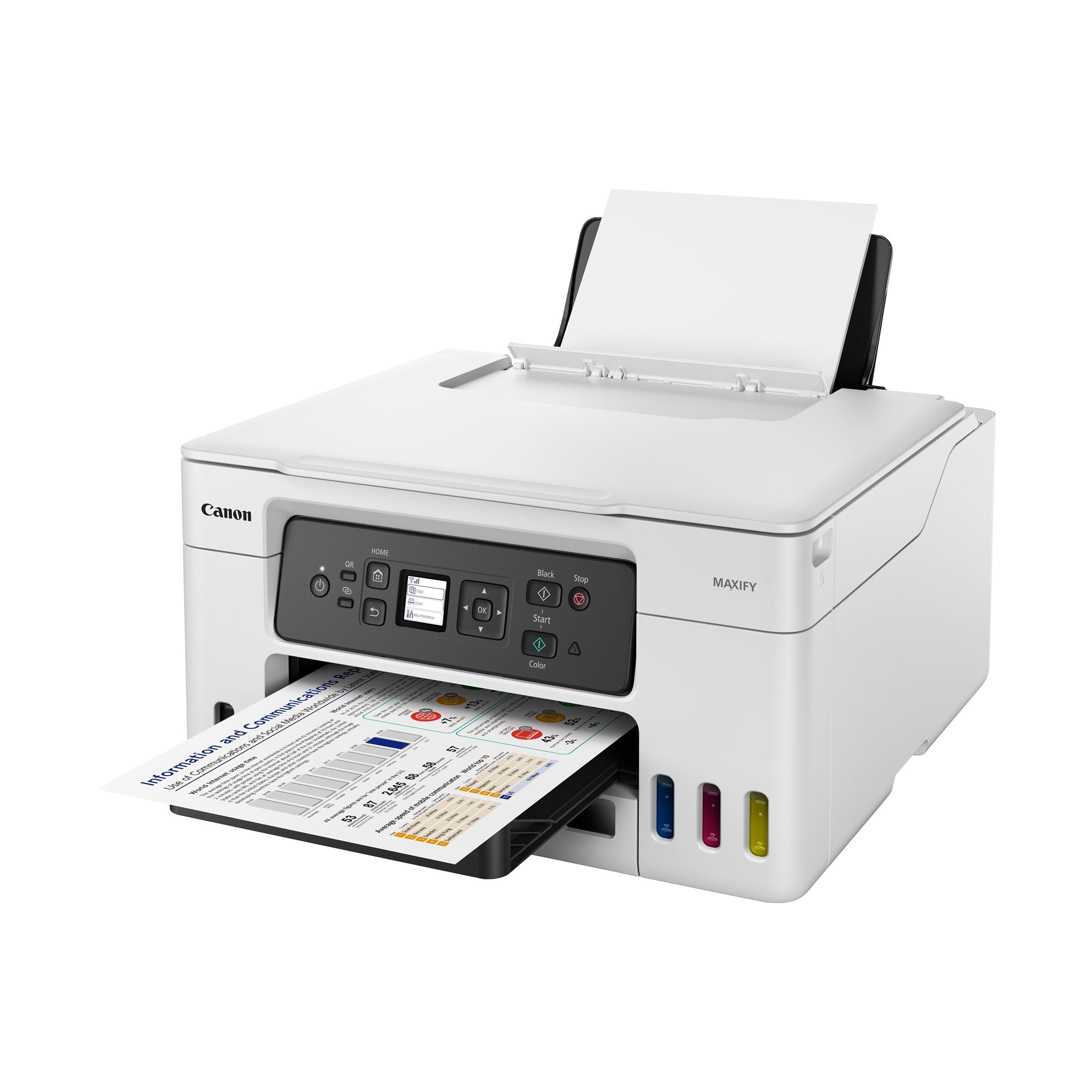 Bundle CANON MAXIFY GX3050 Refillable MegaTank Inkjet Multifunction Printer A4 Mono 18ipm Color 13ipm Up to 600x1200dpi
