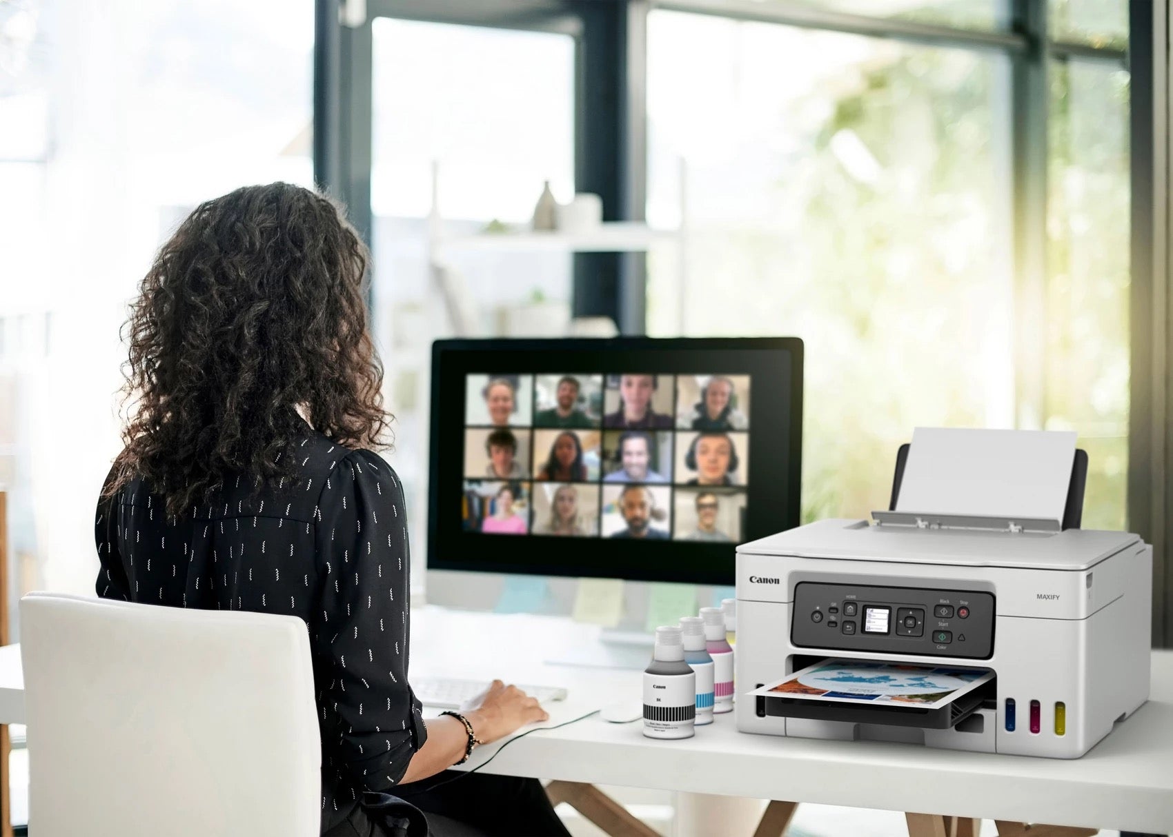 CANON MAXIFY GX3050 MFP colour ink-jet refillable A4 18 ipm print 350 sheets USB 2.0 Wi-Fi