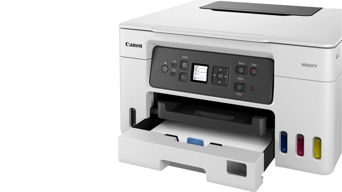 CANON MAXIFY GX3050 MFP colour ink-jet refillable A4 18 ipm print 350 sheets USB 2.0 Wi-Fi