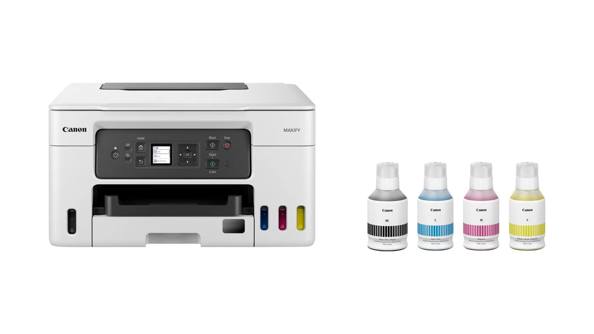 CANON MAXIFY GX3050 MFP colour ink-jet refillable A4 18 ipm print 350 sheets USB 2.0 Wi-Fi