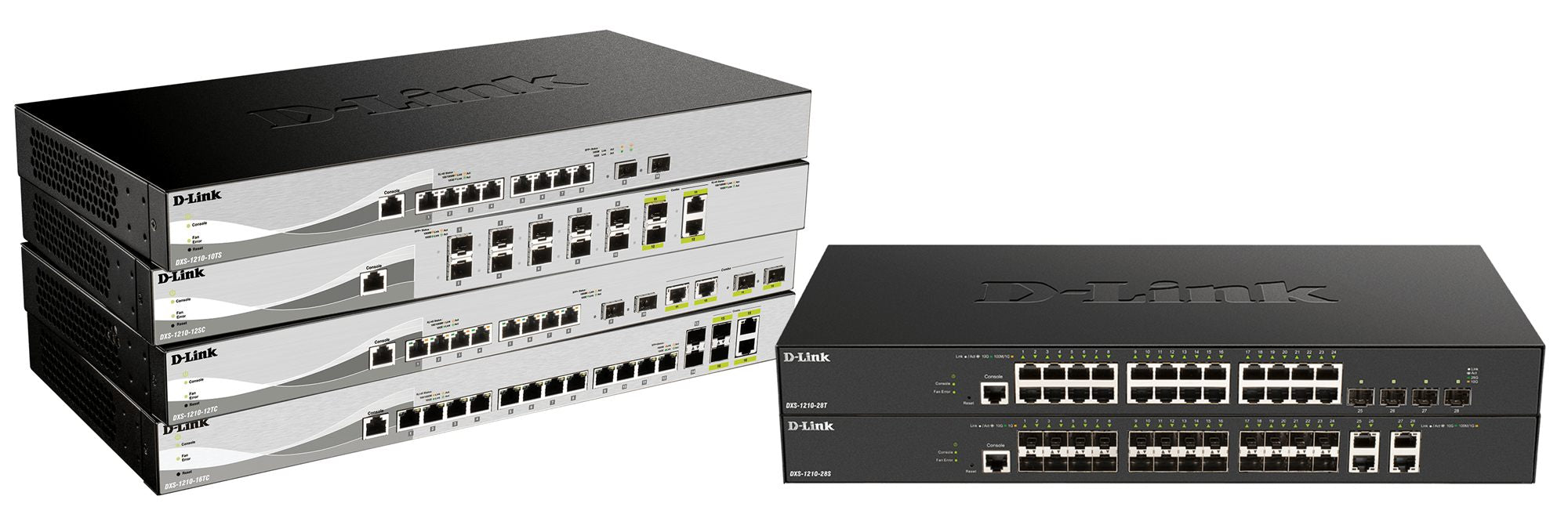 D-LINK Smart+ L2+ 12 Copper Multigigabit Ports 100M/1G/2.5G/5G/10G & 2 copper/SFP+ Multigigabit ports & 2 10GbE SFP+ ports