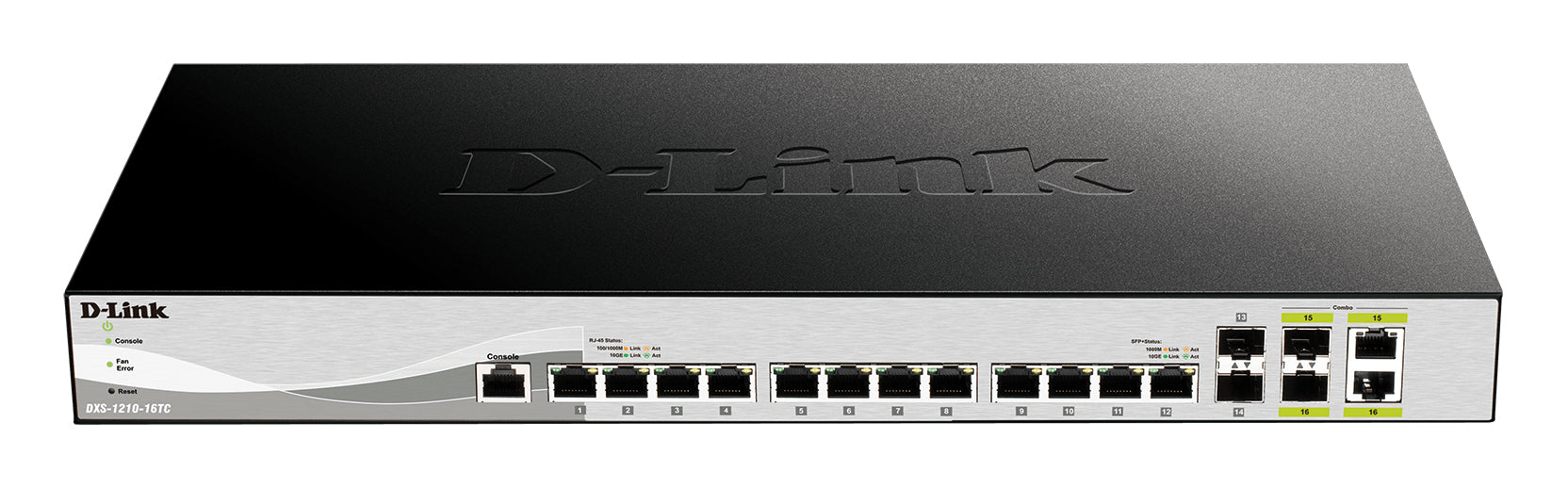 D-LINK Smart+ L2+ 12 Copper Multigigabit Ports 100M/1G/2.5G/5G/10G & 2 copper/SFP+ Multigigabit ports & 2 10GbE SFP+ ports