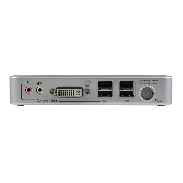 2 Port USB DVI KVM Switch Kit w/Cables