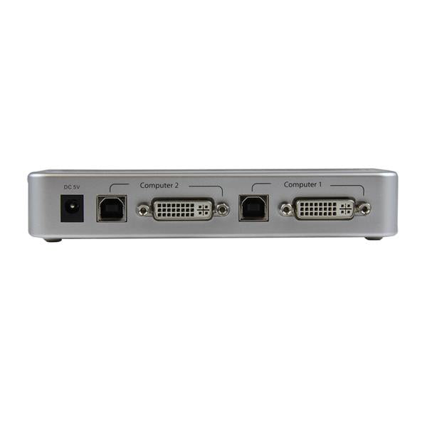 2 Port USB DVI KVM Switch Kit w/Cables