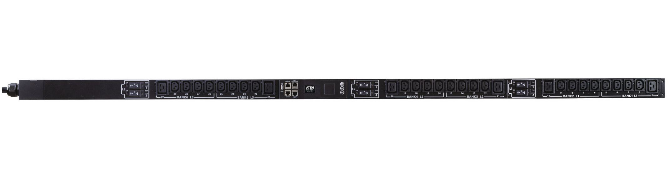 ATEN PG98330G Multiprise PDU IP Zéro U Tri-phasé 32A - 30 Prises 24xC13 6xC19