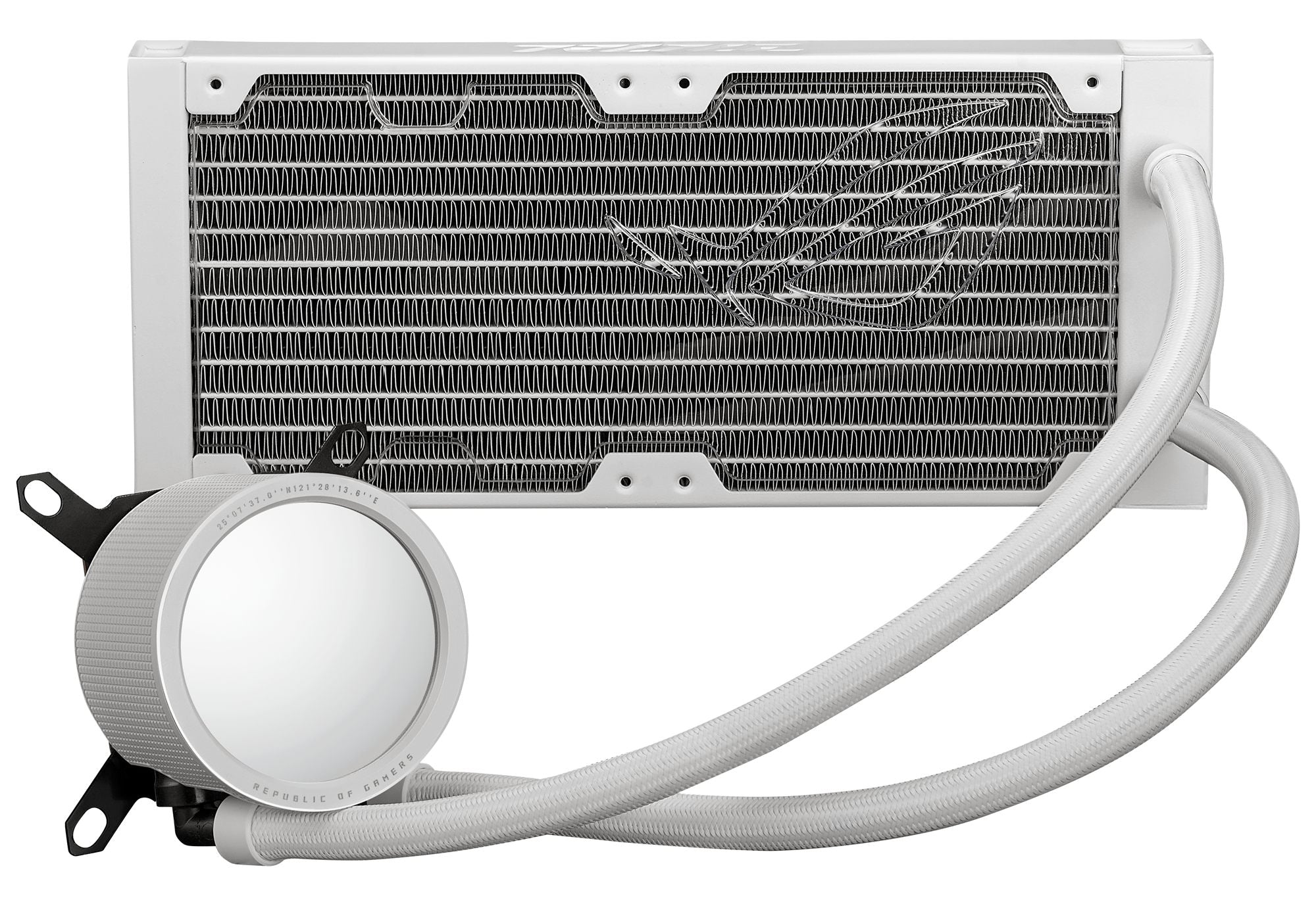 ASUS ROG RYUO III 240 ARGB white edition all-in-one CPU liquid cooler with Asetek 8th gen pump solution and Anime Matrix LED Display
