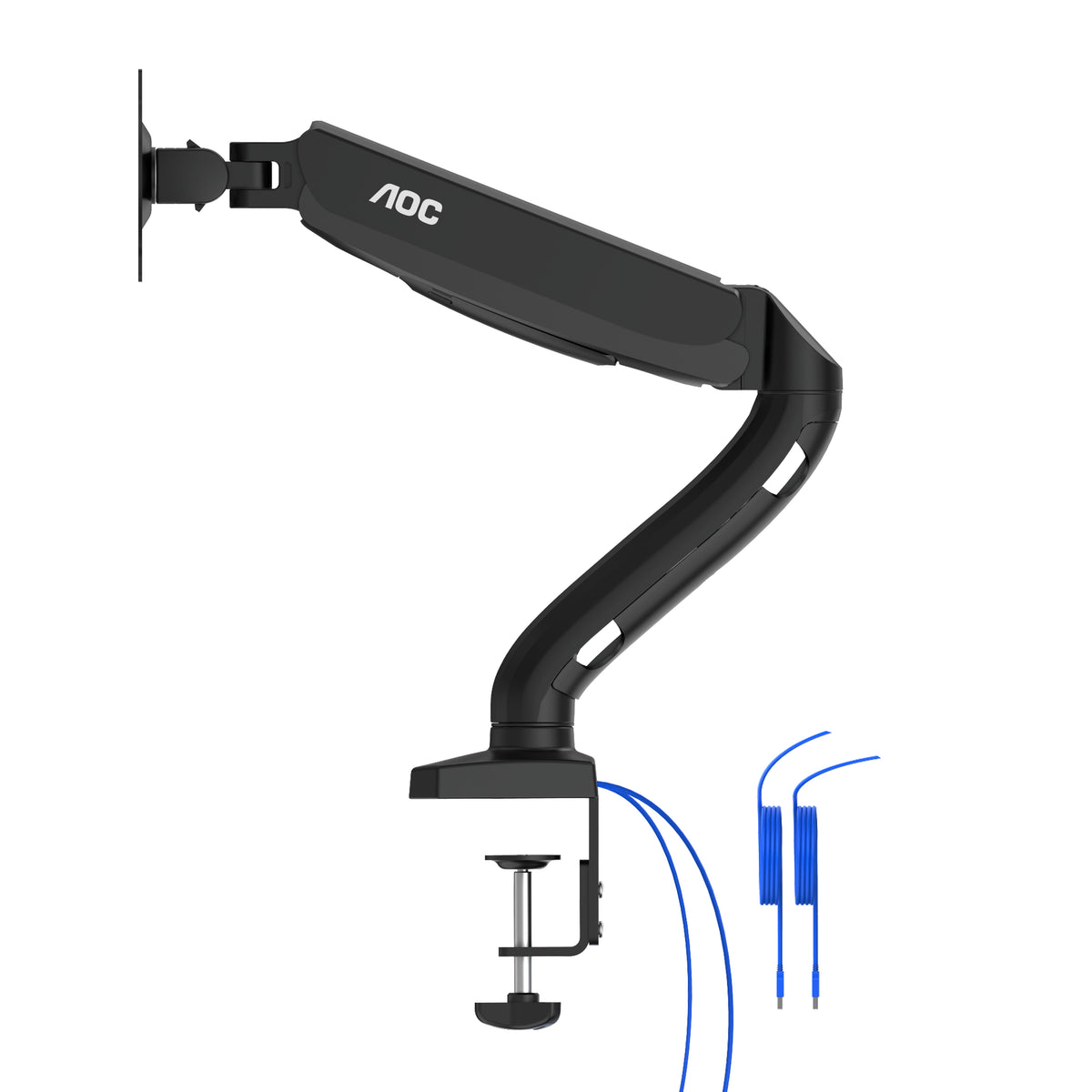 AOC AS110DX Single Monitor Arm with USB Hub