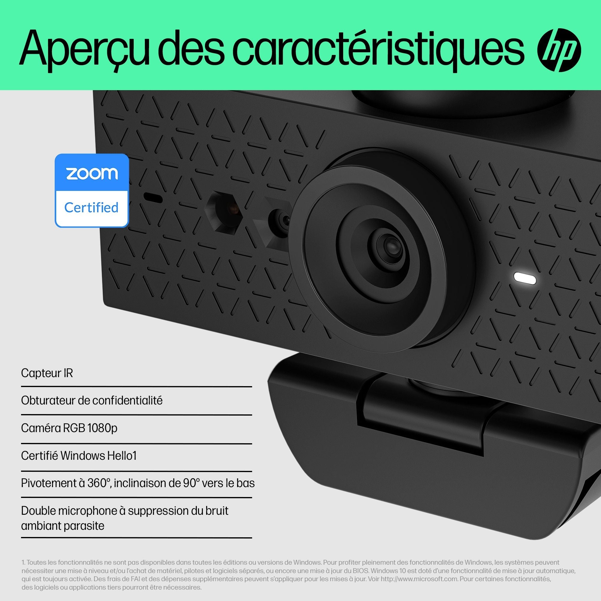 HP 620 FHD Webcam EMEA-INTL English Loc-