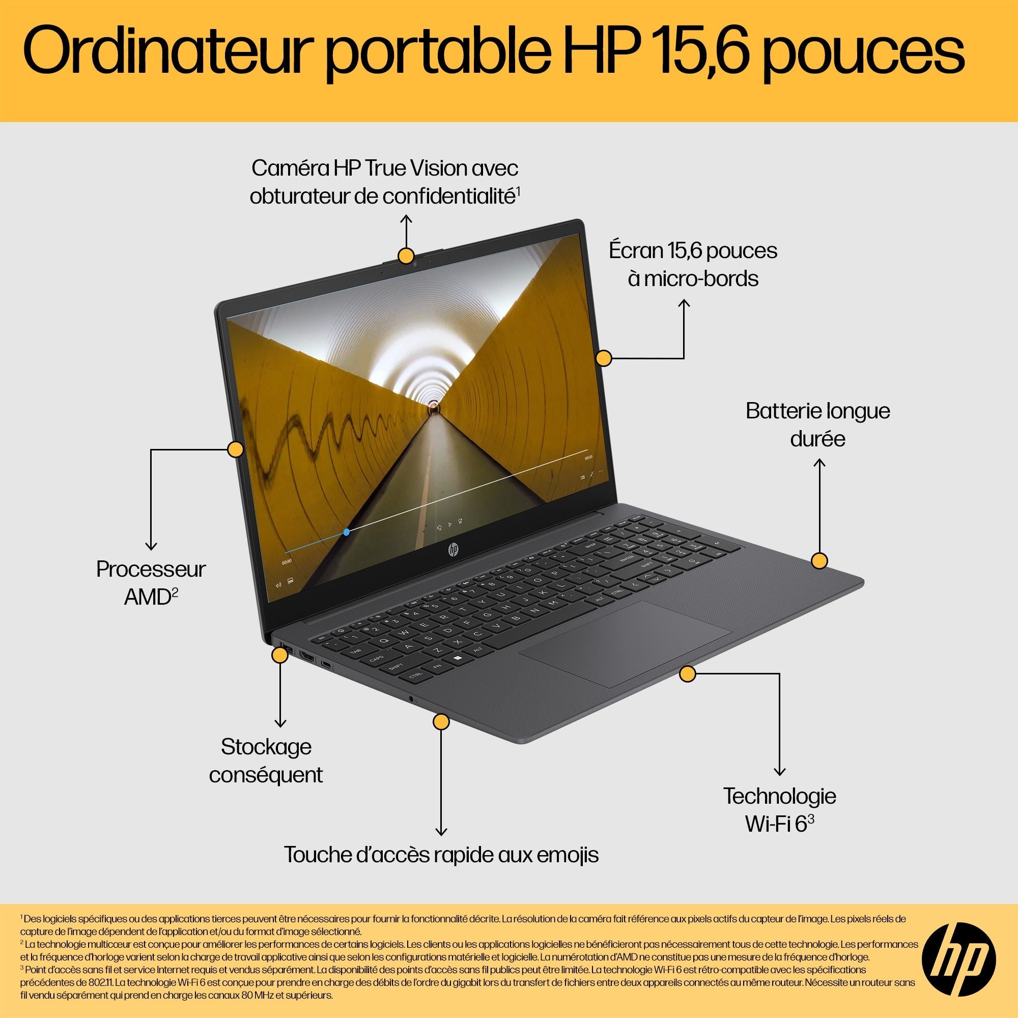 Portable HP 15-fc0120nf Ryzen7 5825U 16GB DDR4 512GOSSD AMD Radeon Graphics 15.6