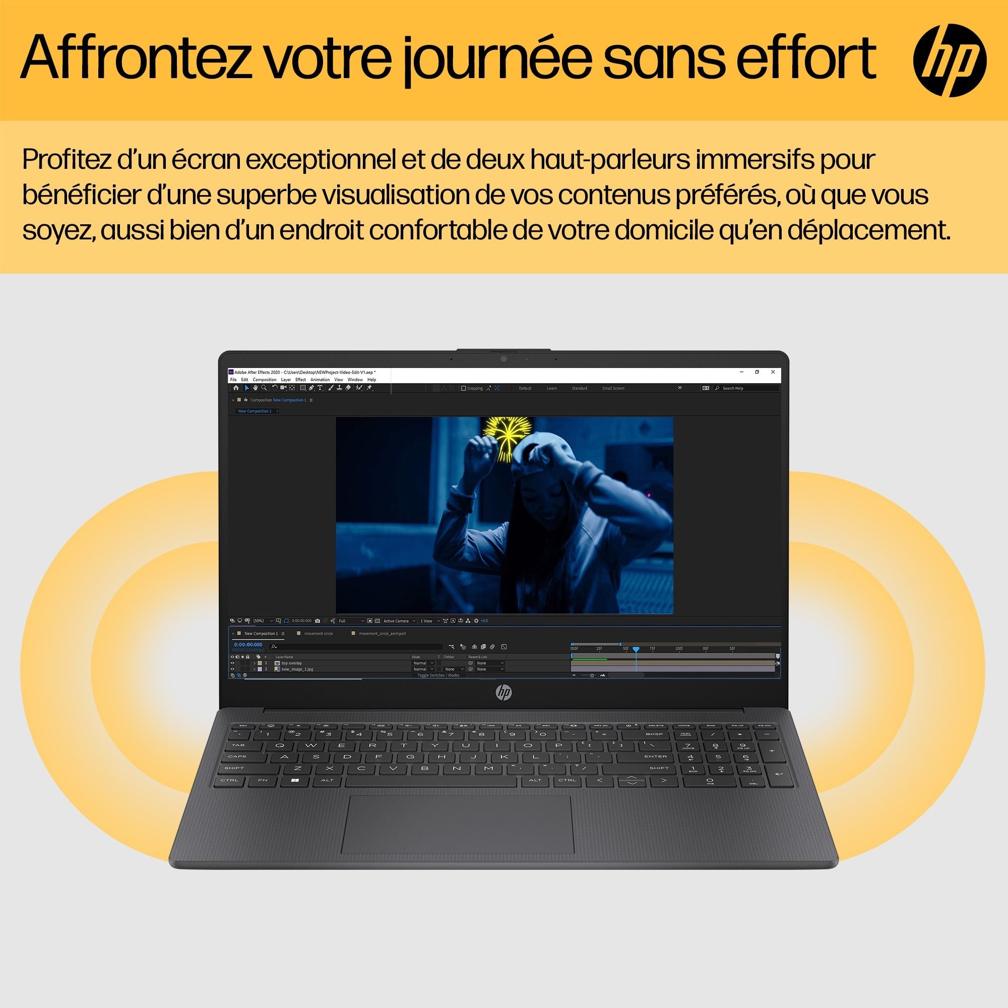 HP Laptop 15-fc0151nf AMD Ryzen 5 7520U 15.6p FHD 16Go 5500 LPDDR5 on-board 512Go PCIe Value W11H WARR 1/1/0 EURO