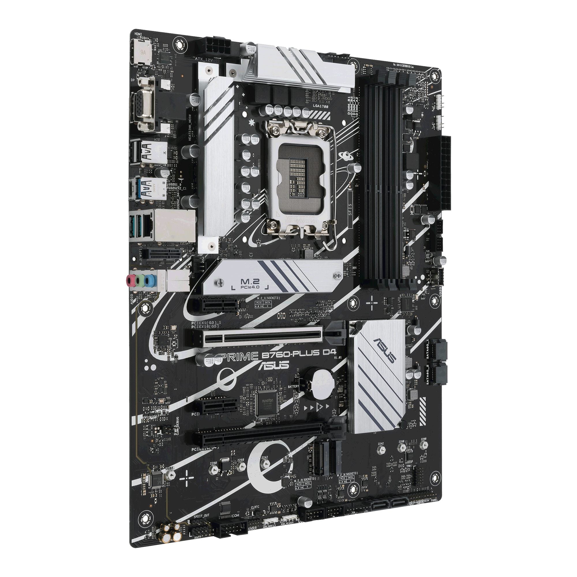 ASUS PRIME B760-PLUS D4 LGA 1700 4DDR4 ATX 4xSATA MB 1xHDMI 2.1 1xDP 1.4 1xD-Sub 3xM.2