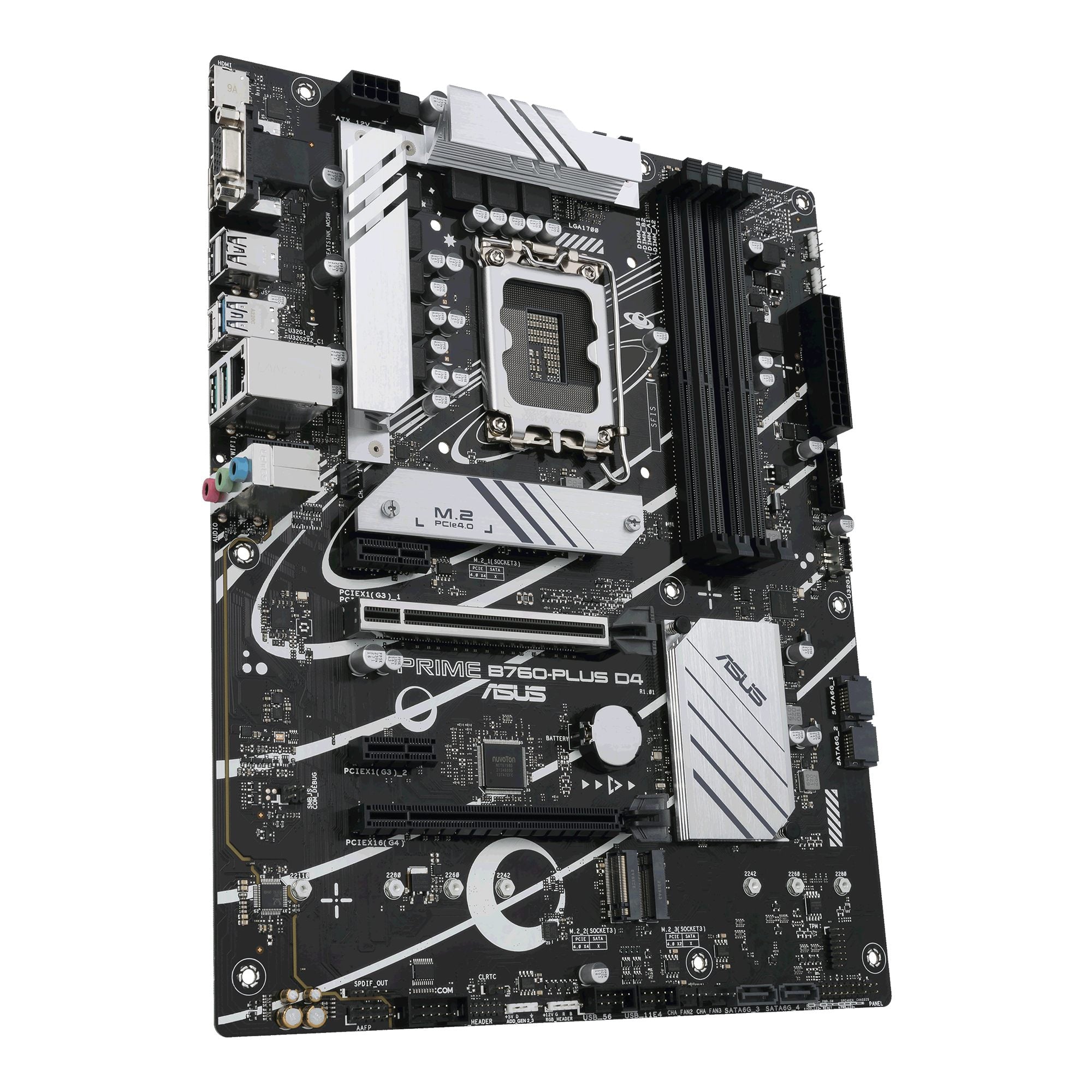 ASUS PRIME B760-PLUS D4 LGA 1700 4DDR4 ATX 4xSATA MB 1xHDMI 2.1 1xDP 1.4 1xD-Sub 3xM.2