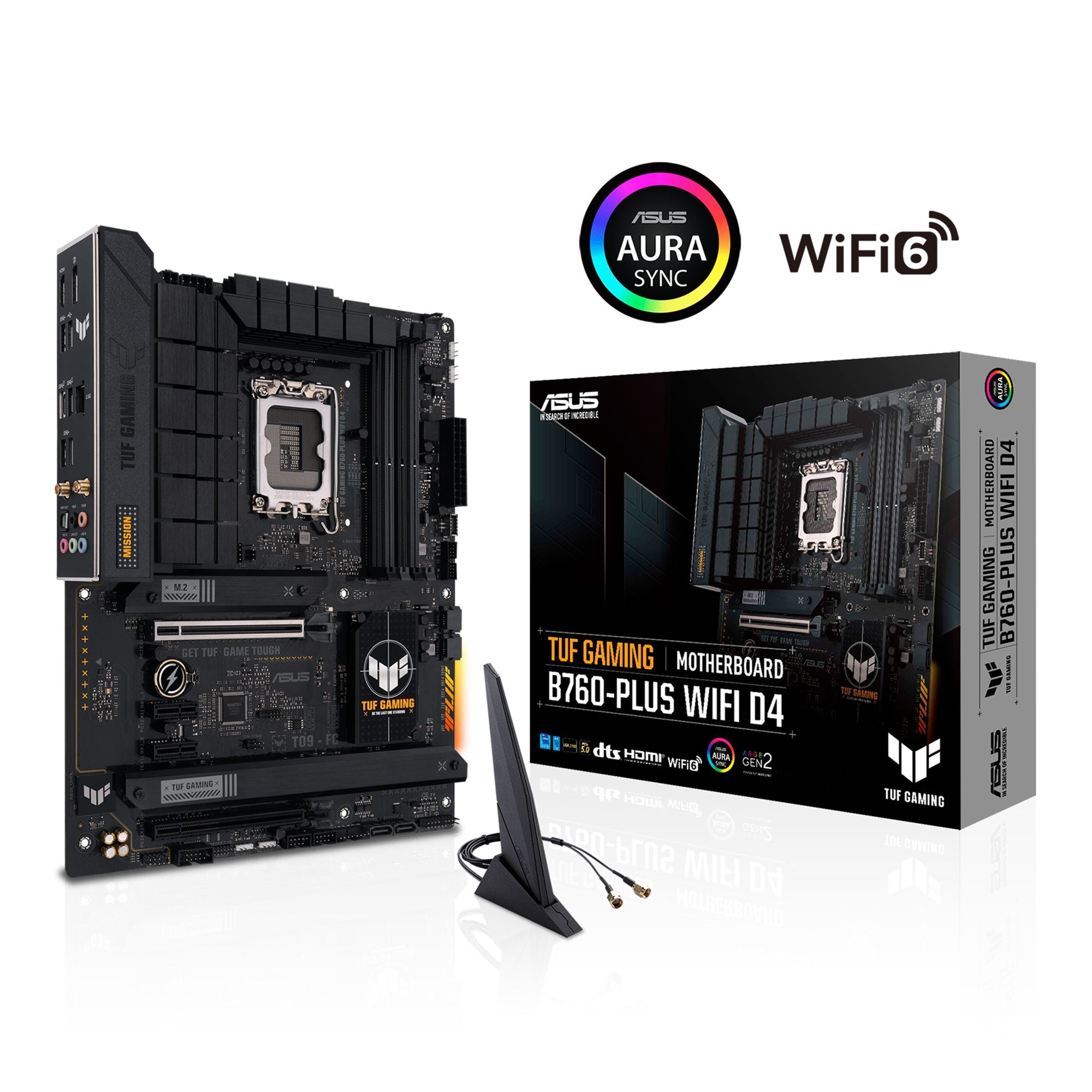 ASUS TUF GAMING B760-PLUS WIFI D4 LGA 1700 4DDR4 ATX 4xSATA MB 1xHDMI 2.1 1xDP 1.4 3xM.2