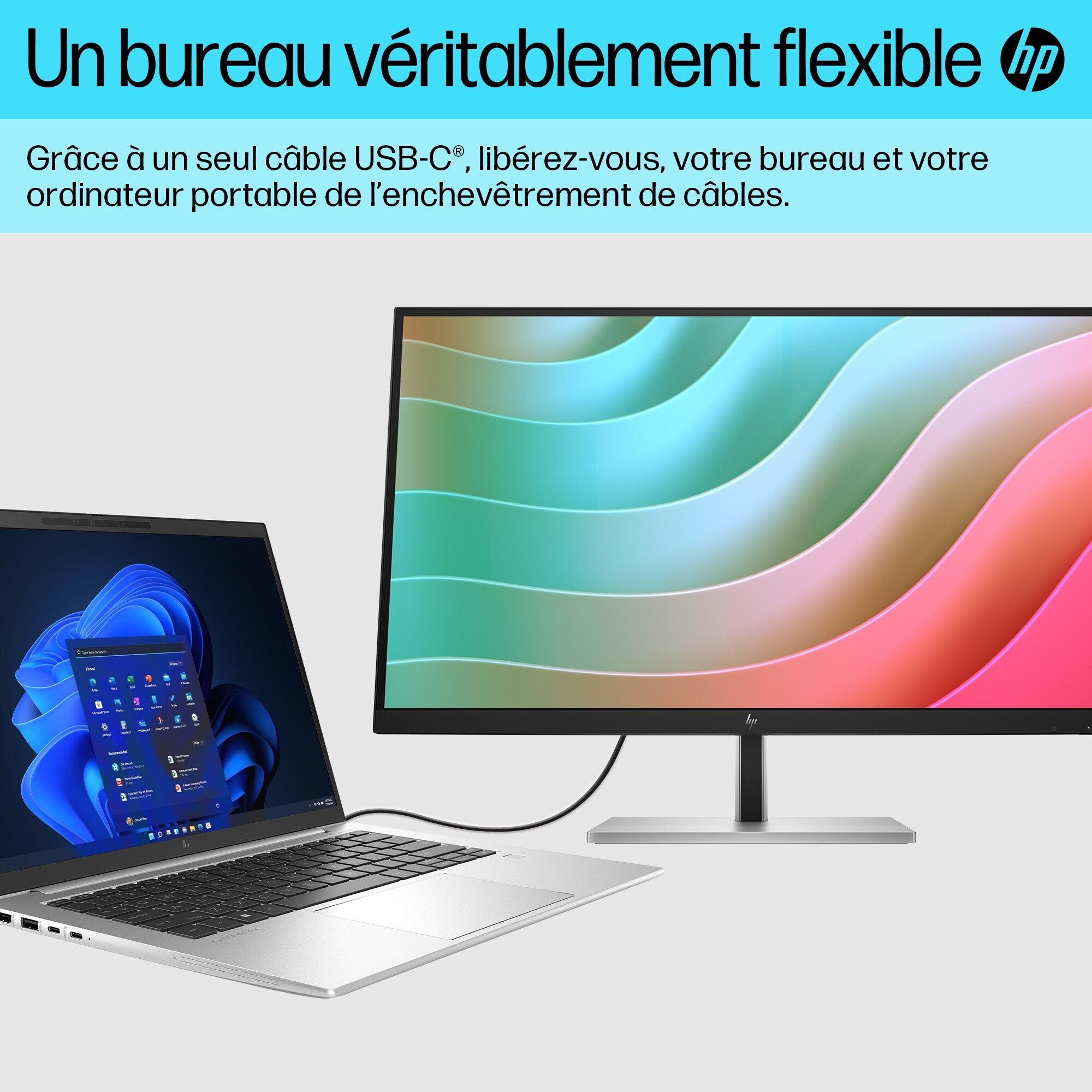HP Écran 4K E27k G5 27p 4K UHD 3840x2160 HDMI USB-C DisplayPort