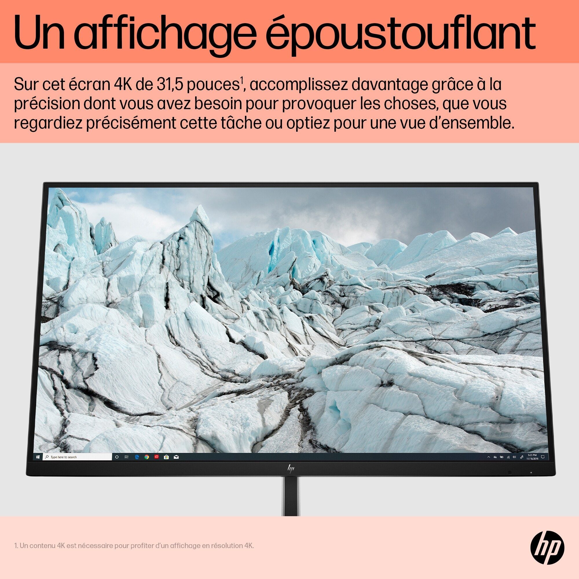 HP Écran 4K E32k G5 31.5p 4K UHD 3840x2160 HDMI USB-C DisplayPort