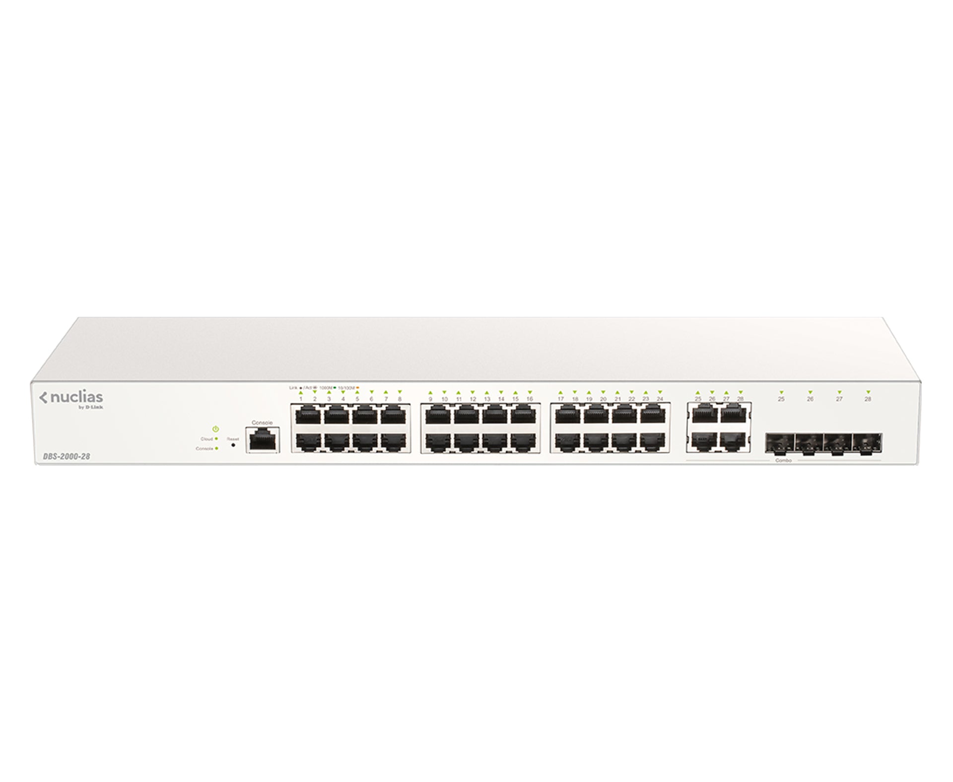 D-LINK Nuclias Switch 28xGE-ports PoE+ Smart Managed incl 4x1G Combo 193Ww/1Yr Lic