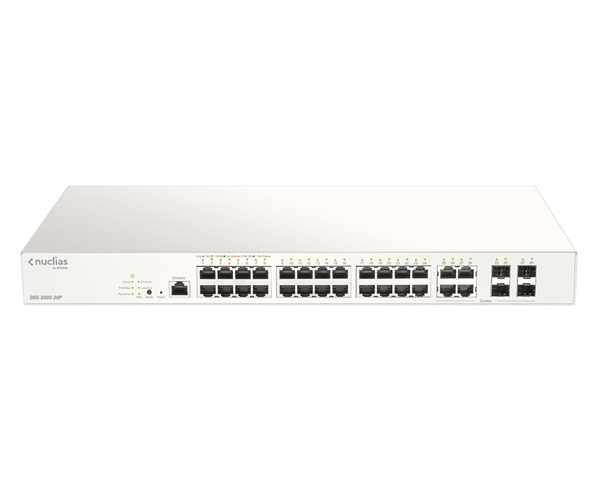 D-LINK Nuclias Switch 28xGE-ports Smart Managed incl 4x1G Combo w/1Yr Lic