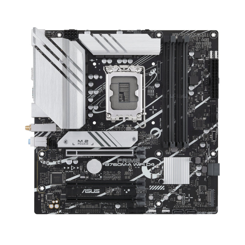 ASUS PRIME B760M-A WIFI D4 LGA 1700 4xDDR4 microATX 4xSATA MB 1xHDMI 2.1 1xDP 1.4 1xD-Sub 2xM.2