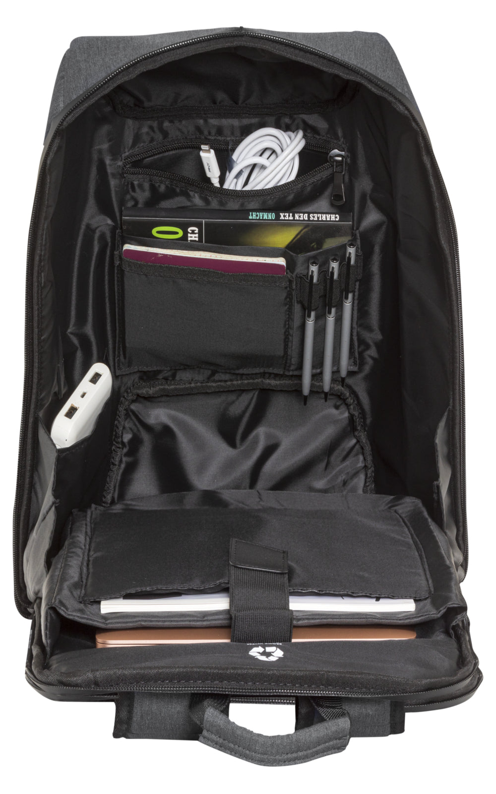 Recycled Bag - Backpack 16" - Charcoal