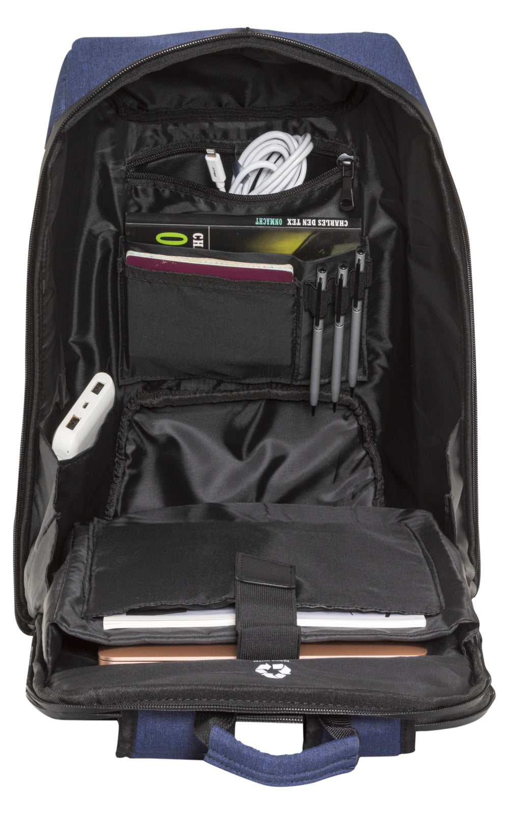 Recycled Bag - Backpack 16" - Dark blue