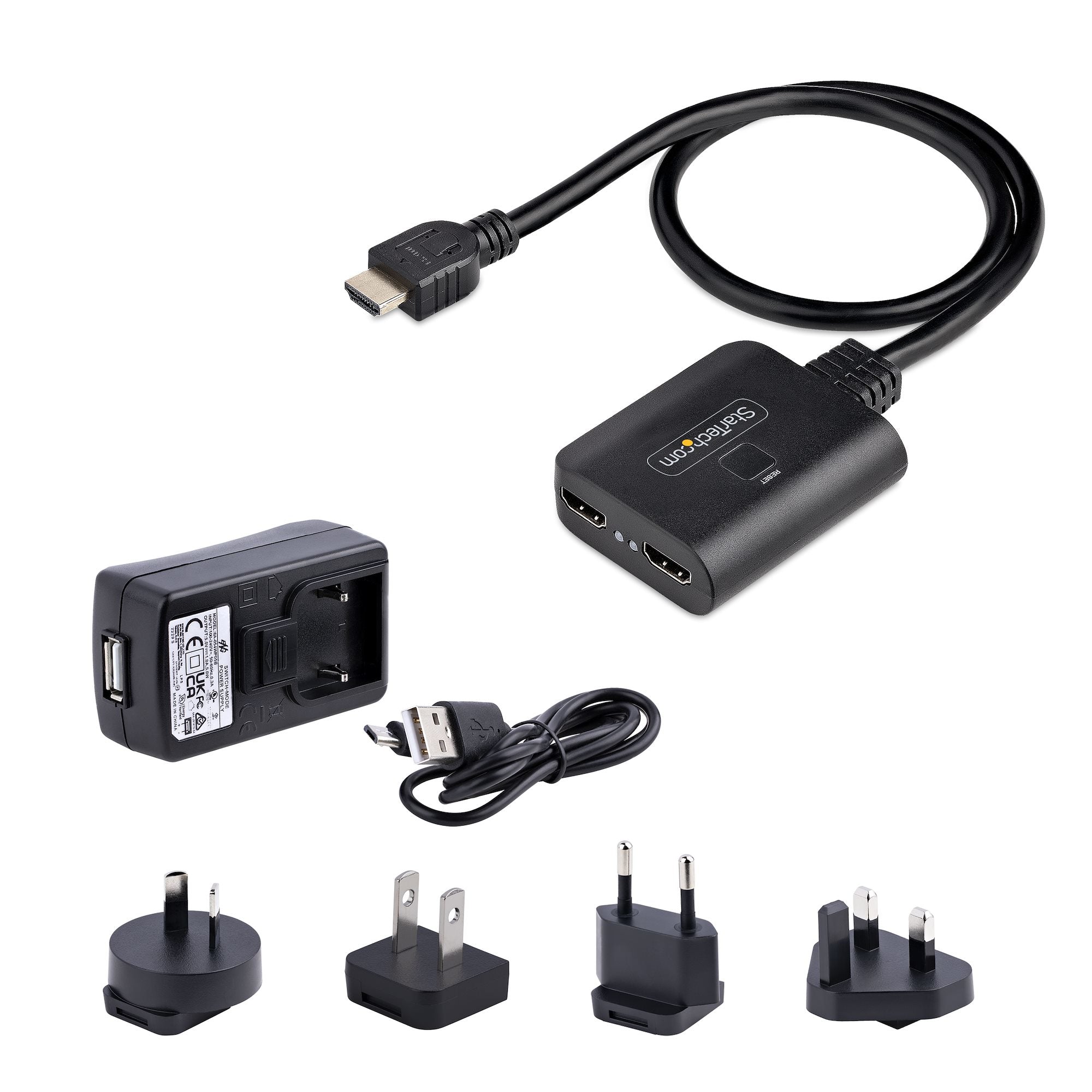 2-Port HDMI Splitter 1 In 2 Out 4K 60Hz