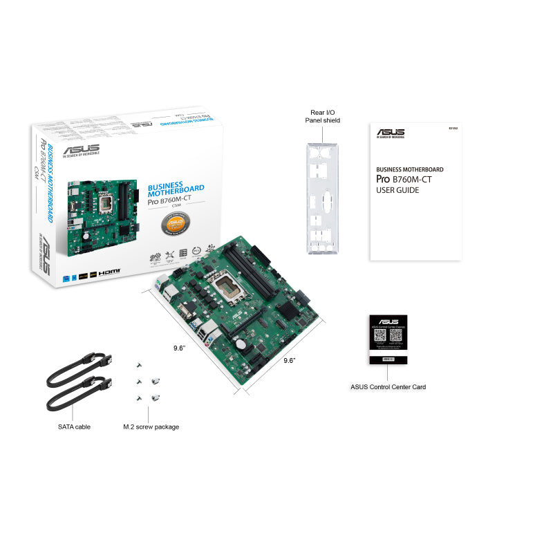 ASUS PRO B760M-CT-CSM LGA1700 mATX MB 4xDDR5 4xSATA 2xM.2