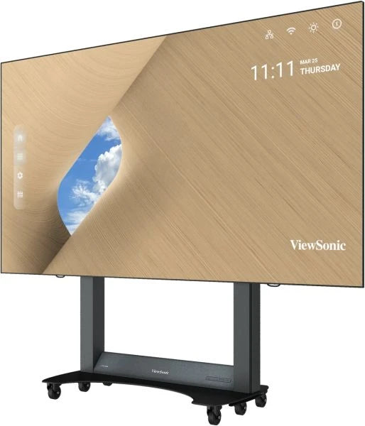 VIEWSONIC 138in Direct View LED Display,1920x1080P,14Bit,Refresh Rate 3840Hz,Pixel Pitch1.5mm,Hdmi Input&Output,Motorized up-down Trolley Cart,Copper wire,GOB  Black
